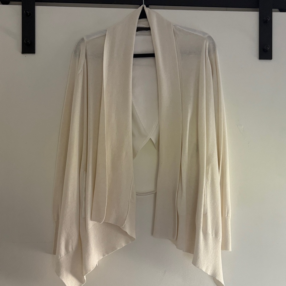 NICHOLAS Cream Shrug Sweater Cozy Knit